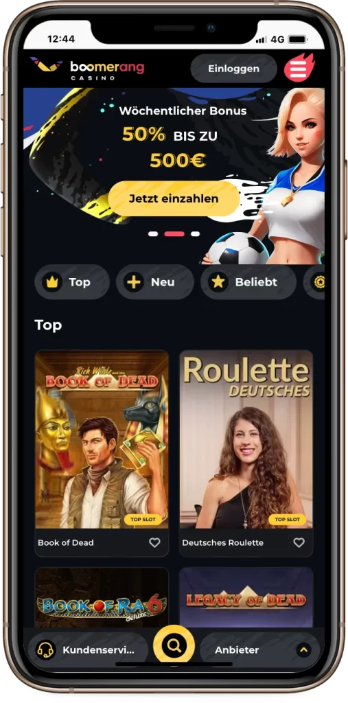Boomerang Casino Mobile