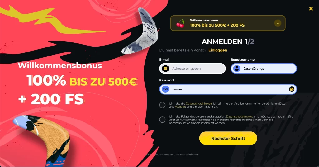 Boomerang casino verification