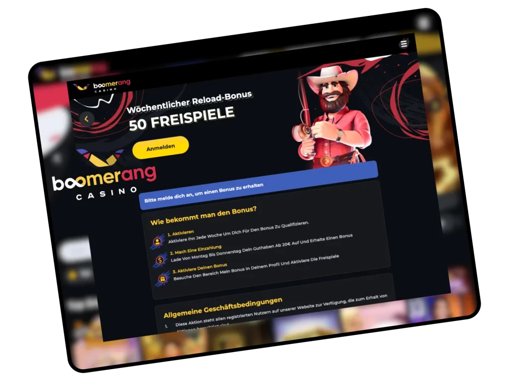Boomerang Casino freispiele